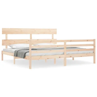 Immagine prodotto di vidaXL Letto in legno massiccio con testiera