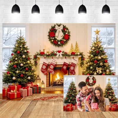 Produktbild von Frohe Weihnachten: Hintergrundbild für Fensterdekoration