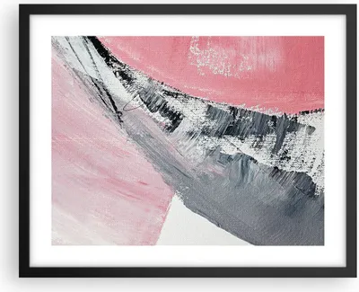 Produktbild von Gerahmtes Poster - Schwarzer Rahmen - Rosa Grau Farbe - 50x40 cm - Wand Bild - Wanddeko - Wandbilder - Kunstposter - Wandposter - Bilderrahmen - Bilder - Kunstdruck - Wanddekoration - P2BAA50x40-4982