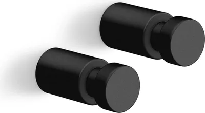 Produktbild von ZACK 2er Set Handtuchhaken AIVO Haken Edelstahl schwarz groß 40445