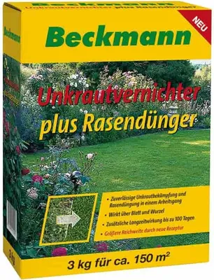 Obrázok produktu pre 3 kg trávnikového hnojiva s prípravkom na ničenie buriny + dlhodobý účinok pre cca 150 m²