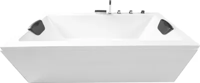 Produktbild von Basera Badewanne Naxos 170 x 75 cm mit Wasserfall, LED-Ambiente und Kopfstützen