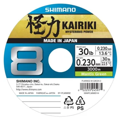 Produktbild von Shimano Kairiki 8 3000m Mantis Green 0,230mm/22,5kg