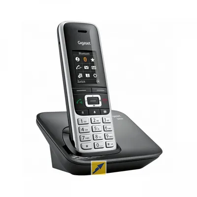 Produktbild von Gigaset S850A GO, IP-Telefon, Schwarz, Platin, Kabelloses Mobilteil, Tisch/Wand, 55 min, 1 Zeilen