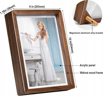 Produktbild von Bilderrahmen Holz Braun für 25,4 x 20,3 cm Fotos