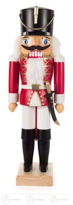 Produktbild von Nussknacker Husar rot Höhe = 34cm NEU