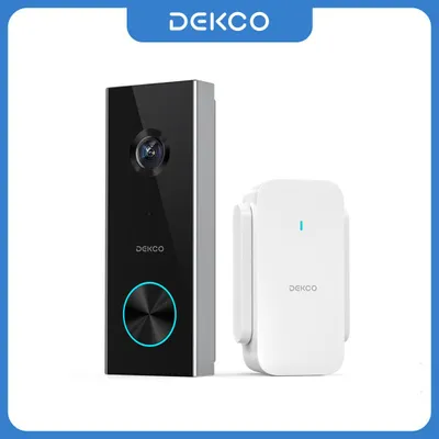 Obrázek produktu pro Bezdrátové video dveřní zvonek – bílá barva, baterie 5000 mAh, rozlišení 2K
