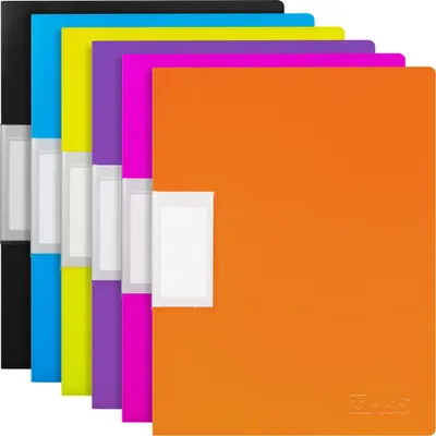 Produktbild von H&S Sichtbuch A4 mit Klarsichthüllen - Mappe im 6er-Set mit Klarsichthüllen - Sichtmappe A4 - Mehrfarbige Hefter und Ordner mit Folien - Mit 30