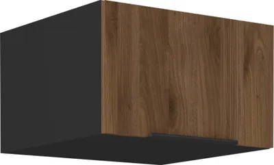 Produktbild von Kondela Oberer Küchenschrank Menzo 60 NAGU-36 1F - Schwarz / Walnuss