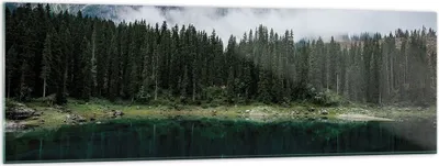 Produktbild von Bilder auf glas - Einteilig - Landschaft Berge Wolken - 160x50cm - Glasbilder - Wandbilder - Bilder - zum Aufhängen bereit - Wanddekoration aus Glas - Glas Bilder - Wandbild auf Glas - GAB160x50-4671