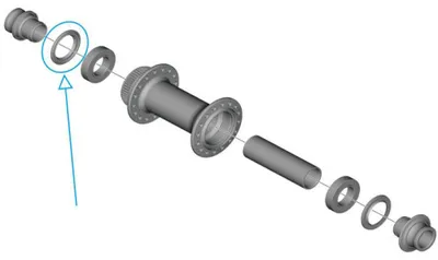 Produktbild von SHIMANO DICHTRING FÜR HOHLACHSE LINKS HB-M988 - Ersatzdichtung für Vorderradn....