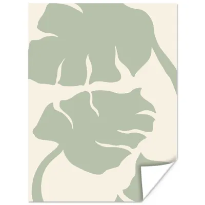 Produktbild von MuchoWow® Poster Monstera - Blätter - Grün - Pflanzen 120x160 cm - Wandbilder