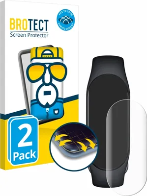 Produktbild von 2x BROTECT Fullscreen Schutzfolie für Xiaomi Smart Band 7 Displayschutz Folie Fullcover Klar Transparent