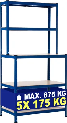 Image de Étagère enfichable avec établi 2+3