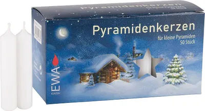Obrázek produktu pro EWA pyramidové svíčky 50 balení - bílé