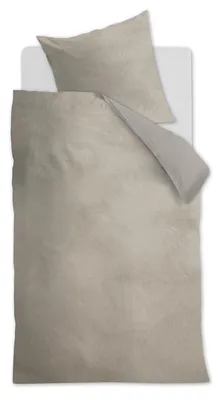 Produktbild von Löschen at Home Polyestersamt-Bettwäsche-Garnitur Tender Farbe Grey Größe 135x200