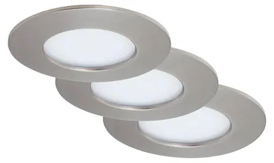 Image de Briloner Lampes encastrées, jeu de 3 3xLED 5W nickel mat