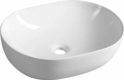 Zdjęcie produktu dla Ceramiczna umywalka nablatowa 49x36cm, biała