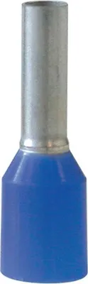 Produktbild von Aderendhülse L.L1/L2 14,0/8,0mm blau m.Ku.-Kragen 2,50 (AWG 14) mm² 100St./Btl.
