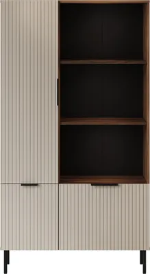 Productafbeelding van Furniture24 Regal Almera 4, boekenkast, 80 x 165 x 42 cm, notenhout/kasjmier, kast