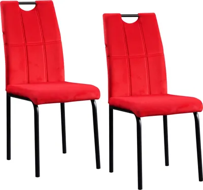Produktbild von Samtstuhl Denton, 2er Set, mit Griff, Sitzhöhe 47 cm, H 96,5 cm, B 41,5 cm, T 52,5 cm