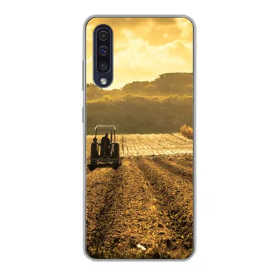 Produktbild von MuchoWow® Handyhülle Schutzhülle Hülle für Samsung Galaxy A30s Traktor - Bauernhof - Berg Silikon Softcase Handy Hülle - Karteninhaber
