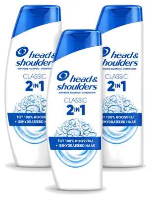 Produktbild von 3 x Head & Shoulders 2-in-1 Classic Anti-Schuppen-Shampoo, 300 ml - Vorteilspackung - 3 Stücke