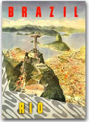 Produktbild von Poster - Canvas - Leinwand - 59,4 cm x 84,1 cm - Fotoposter - Leinwandkunst - Brasilien Rio