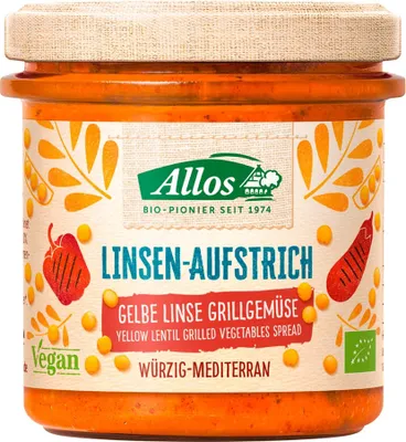 Produktbild von Linsen-Aufstrich - Gelbe Linse Grillgemüse 140g