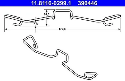 Immagine prodotto di ATE Molla, pinza freno Articolo: 11.8116-0299.1