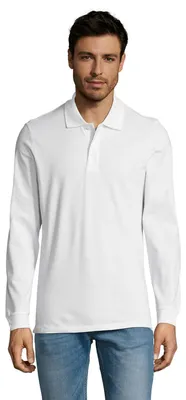 Produktbild von SOLS - "Perfect" Poloshirt für Herren Langärmlig LT1753 (S) (Weiß)