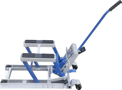 Produktbild von Motorradhebebühne, 680 kg Tragfähigkeit, hydraulischer Betrieb, Blau