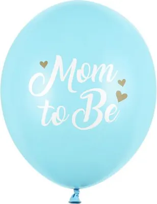 Produktbild von Luftballons 30 cm, Mom to Be, Pastell Hellblau (1 Packung / 50 Stück)