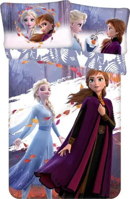 Immagine prodotto di Disney Frozen 2 Anna Elsa Olaf biancheria da letto per bambini 40 x 60 cm + 100 x 135 cm