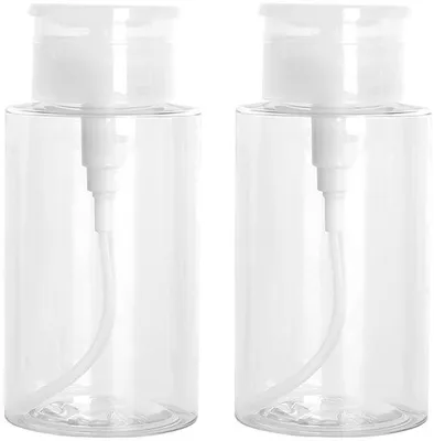 Productafbeelding van 2 Stuks 300ml Pompflessen voor Cosmetica - Herbruikbaar en Lekvrij