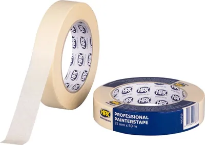Produktbild von HPX Feinkreppband 60°C 25mm x 50m cream