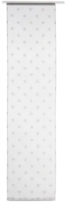 Produktbild von Elbersdrucke Schiebevorhang Stars Allover 00 weiß transparent 245x60 cm