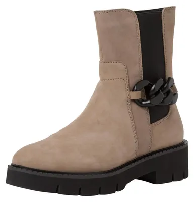 Image de Tamaris - Bottines Chelsea pour femmes, en cuir, avec fermeture éclair, confort optimal. Marque : Tamaris