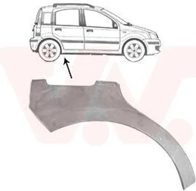 Image de VAN WEZEL : tôle de réparation pour la paroi latérale de la FIAT PANDA (169)