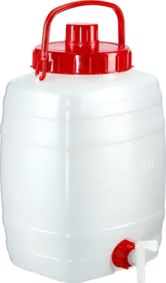 Produktbild von KADAX Wasserkanister "Asele", Trinkwasserkanister, Wassertank mit Hahn und Gummidichtung, Weiß, 10L