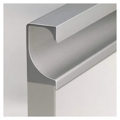 Produktbild von Silber Griffleiste Abellio-Schranktürgriff 595mm, Griff-Profilleiste Aluminium eloxiert, 595 mm