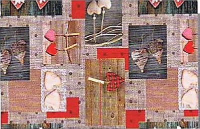 Produktbild von Wachstuch Tischdecke abwischbar Vliesrücken 140 cm breit individuelle Längen ca.140 x 140 cm Design HAERT