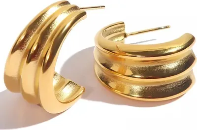 Produktbild von Ohrringe NO-23364 - Trendige Gold-Ohrringe KP23364