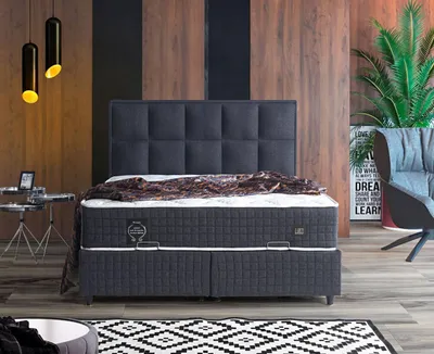 Produktbild von Designer Doppelbett Holz Designer Betten Möbel Schlafzimmer Bett Boxspring