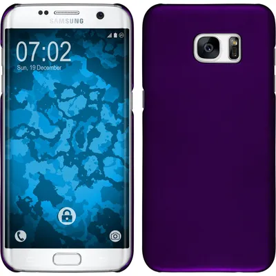 Produktbild von PhoneNatic Case kompatibel mit Samsung Galaxy S7 Edge - Hülle lila gummiert Hard-case Cover