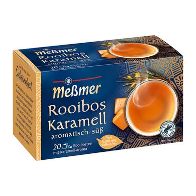 Zdjęcie produktu dla Meßmer Rooibos Caramel Tea aromatyczna i słodka przyjemność 40g