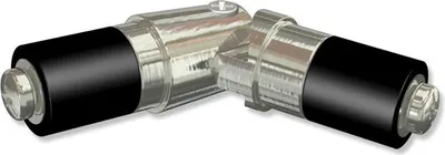 Produktbild von Interdeco Gelenkverbinder, Eckverbinder für Gardinenstangen 20 mm Ø, Edelstahl-Optik