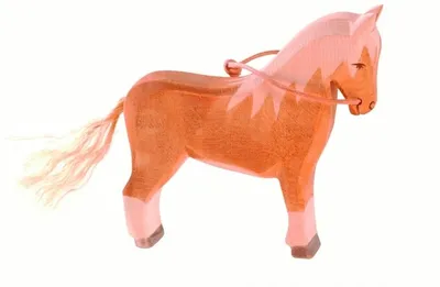 Produktbild von Ostheimer Holzfigur Haflinger, aus massivem Holz, handgefertigt, 12,5 cm hoch