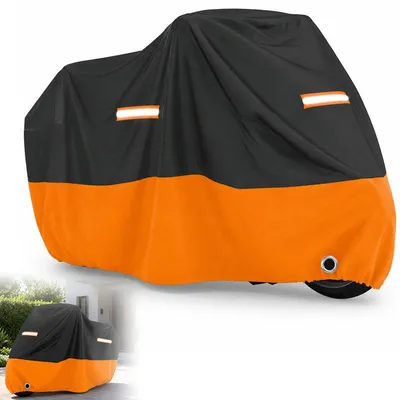 Produktbild von Motorradabdeckung 218x103x123cm, Oxford wasserdicht, Diebstahlschutzösen, reflektierend – Wetterschutz & Outdoor Schutzhülle für Motorräder & Roller