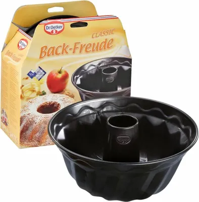 Produktbild von Dr. Oetker Gugelhupfform Ø 22 cm, Backform für Gugelhupf aus Stahlblech, Bundform mit Antihaftbeschichtung für eindrucksvolle Kreationen, hochwertige Kuchenform
